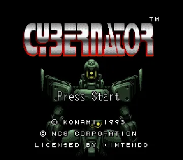 Cybernator (Europe) screen shot title